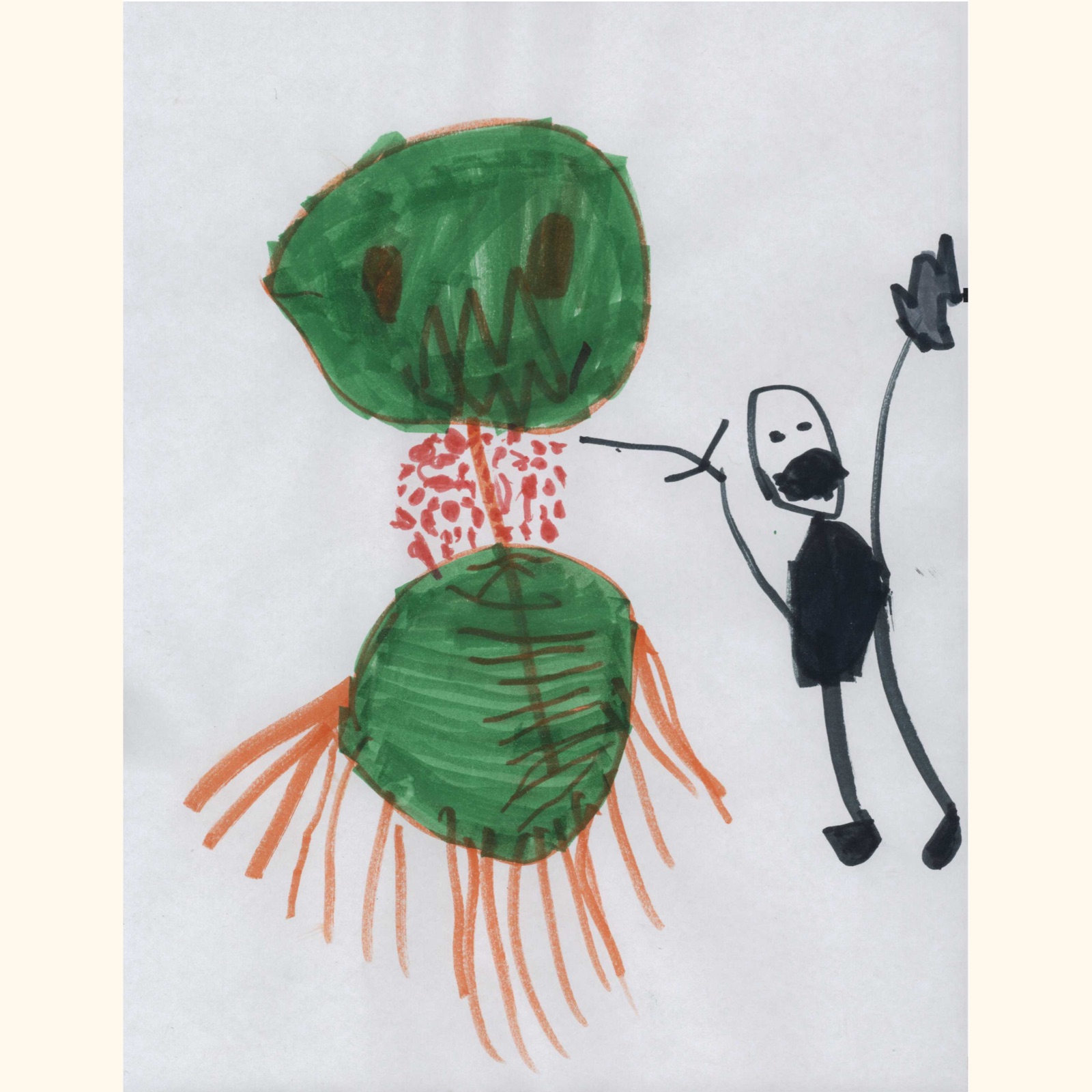 The Green Monster — original artwork by Jonah, age 7